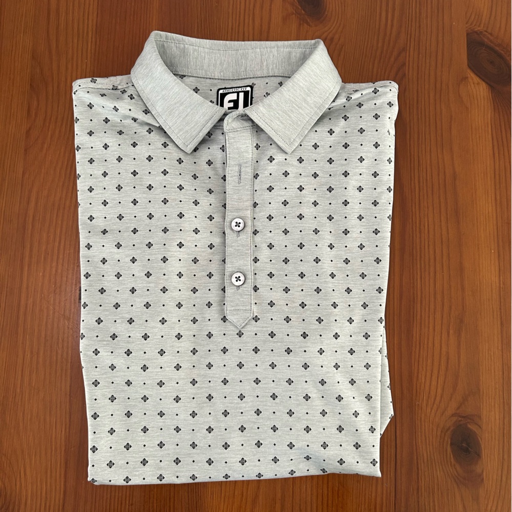 FootJoy Gray Patterned Golf Shirt
